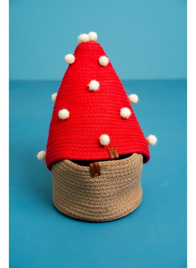 Christmas Tree Hat -Red/White